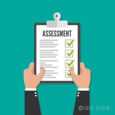 持有剪貼板檢查表評估平面圖標